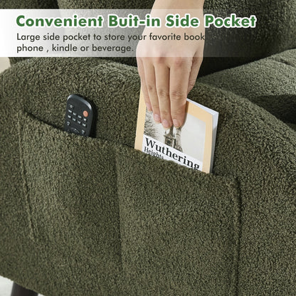 Fauteuil lounge HOMYKA avec dossier réglable et pouf de rangement