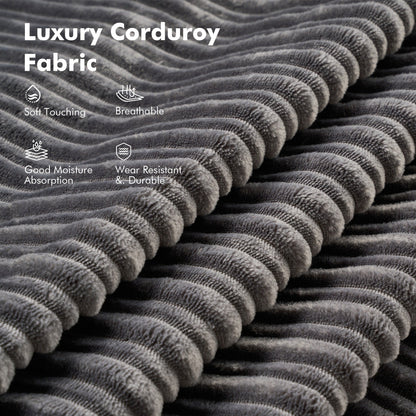 HOOOWOOO Canapé pliant moderne en velours côtelé