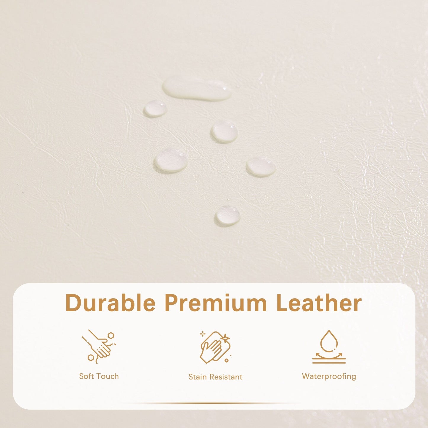 Pouf de rangement rectangulaire capitonné en similicuir (50,3 x 17,50 x 18 cm)