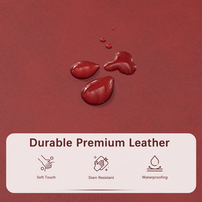 Pouf de rangement rectangulaire capitonné en similicuir (50,3 x 17,50 x 18 cm)