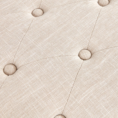 Banc à chaussures d'entrée avec rangement, revêtement en tissu et bois massif, 109 cm (43 pouces), banquette rembourrée pour salon et chambres