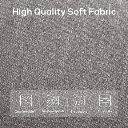 Banc d'entrée rembourré en tissu, banc de chambre à coucher pour pied de lit, beige, bois massif, 112 cm (44 pouces).