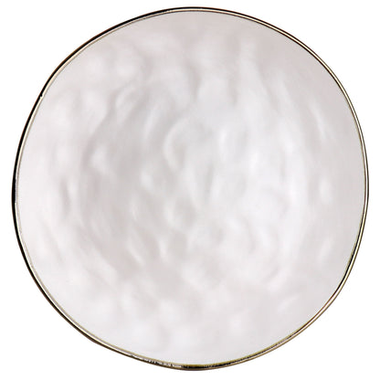 Service de table 16 pièces en grès martelé, coloris assortis