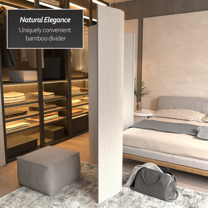 Paravent en bambou ondulé fait main de 1,80 m (Chine)