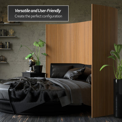 Paravent en bambou ondulé fait main de 1,80 m (Chine)