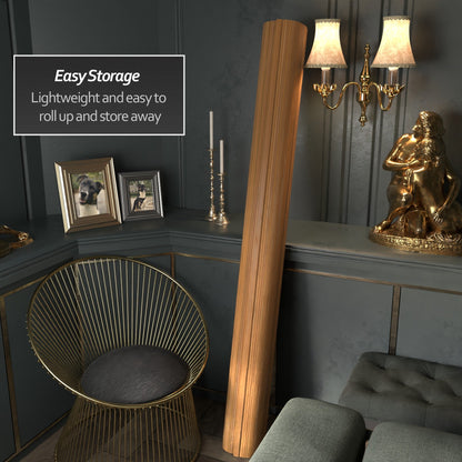 Paravent en bambou ondulé fait main de 1,80 m (Chine)