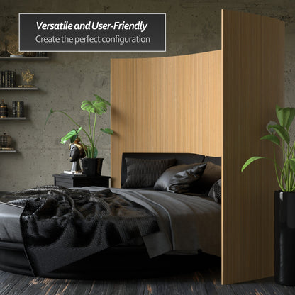 Paravent en bambou ondulé fait main de 1,80 m (Chine)