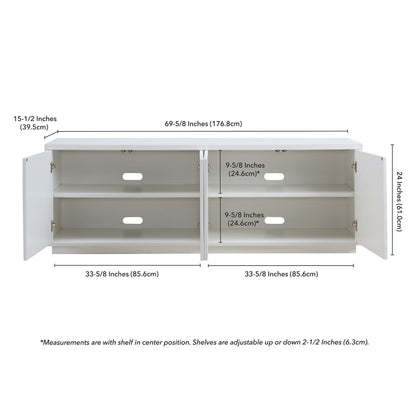 Meuble TV rectangulaire Hanson pour téléviseurs jusqu'à 75 pouces
