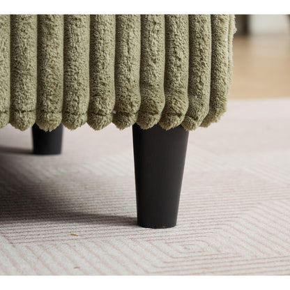 Canapé-lit surdimensionné Harmonia 109 W en velours côtelé, méridienne double profonde avec 4 coussins