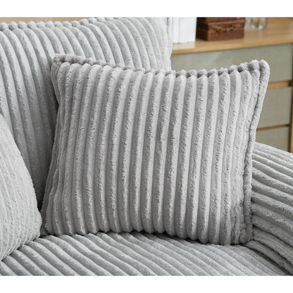 Canapé-lit surdimensionné Harmonia 109 W en velours côtelé, méridienne double profonde avec 4 coussins