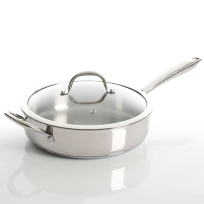 Batterie de cuisine robuste en acier inoxydable, ensemble de 10 pièces