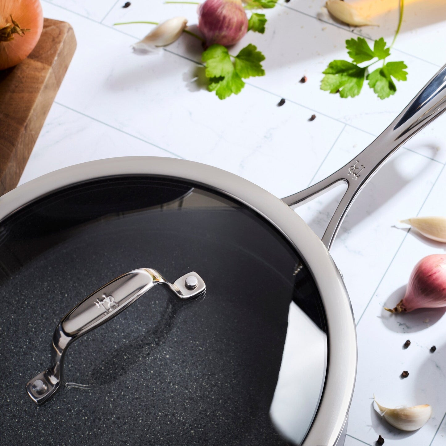 Batterie de cuisine antiadhésive Henckels Capri Ceramic 11 pièces en aluminium et céramique - Gris