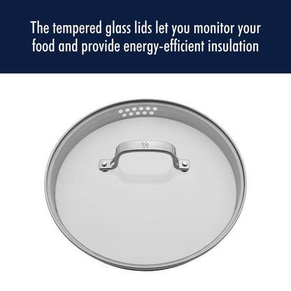 Ensemble de 10 pièces de batterie de cuisine en acier inoxydable Henckels Clad H3