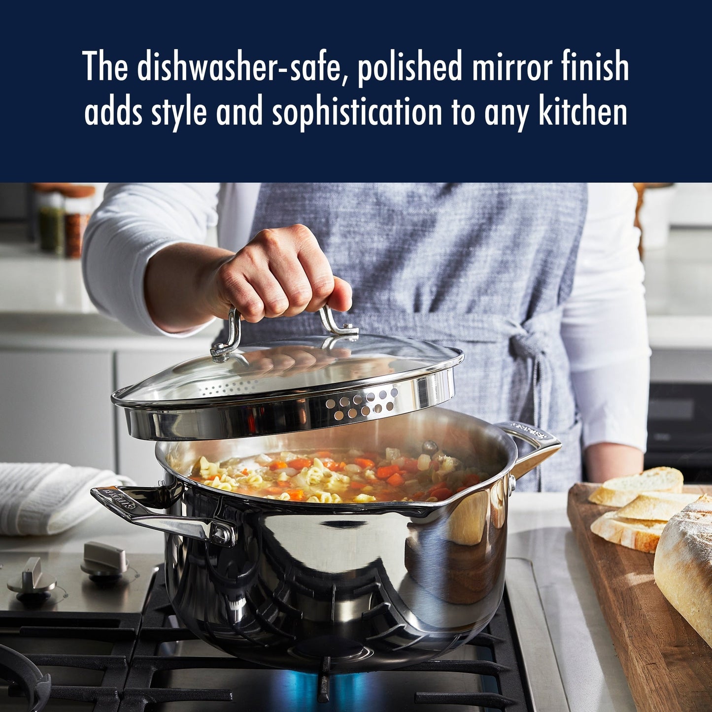 Ensemble de 10 pièces de batterie de cuisine en acier inoxydable Henckels Clad H3