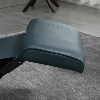 Fauteuil inclinable HomCom en similicuir, réglable, pivotant et à base manuelle, avec repose-pieds confortable et relaxant