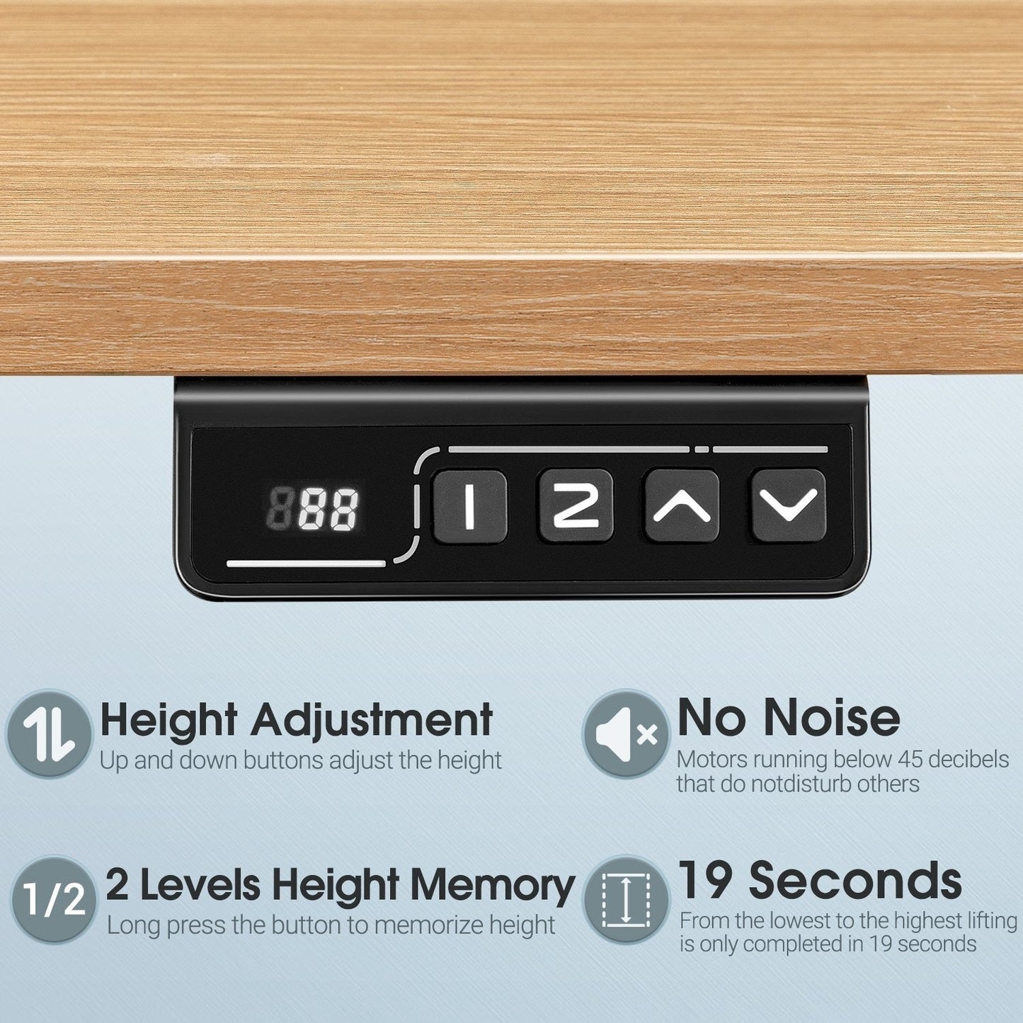 Bureau assis-debout électrique Homall à hauteur réglable