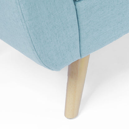 Banc de rangement moderne HomePop en sherpa avec pieds en bois