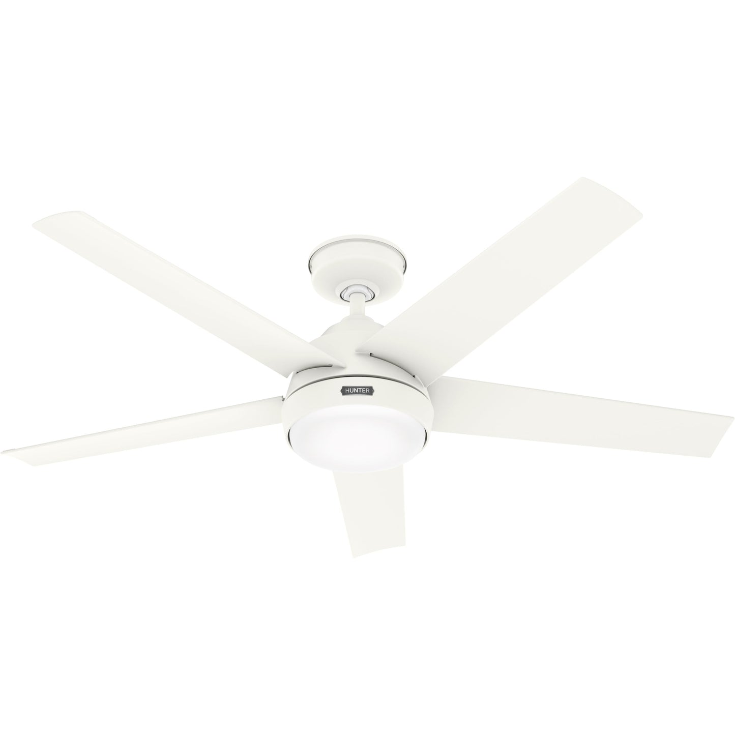 Ventilateur de plafond extérieur Hunter 52 Skyflow avec kit d'éclairage LED, commande murale - Style côtier moderne contemporain - WeatherMax - RÉSISTANT À L'EAU !