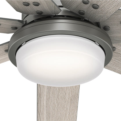 Ventilateur de plafond Hunter WiFi Whittington avec lumière LED, télécommande portable - Moulin à vent - Style industriel, campagnard, rustique - VENTILATEUR INTELLIGENT !