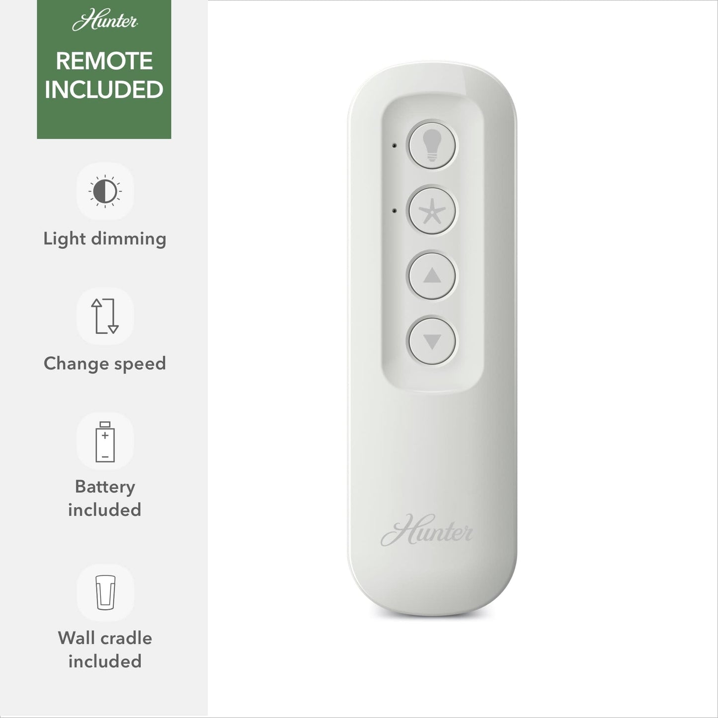 Ventilateur de plafond Hunter WiFi Whittington avec lumière LED, télécommande portable - Moulin à vent - Style industriel, campagnard, rustique - VENTILATEUR INTELLIGENT !