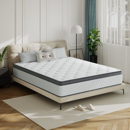 Matelas SweDrea 12 po en mousse à mémoire de forme hybride moyenne avec CertiPUR-US et Oeko-TEX, doté d'une absorption au charbon de bambou.