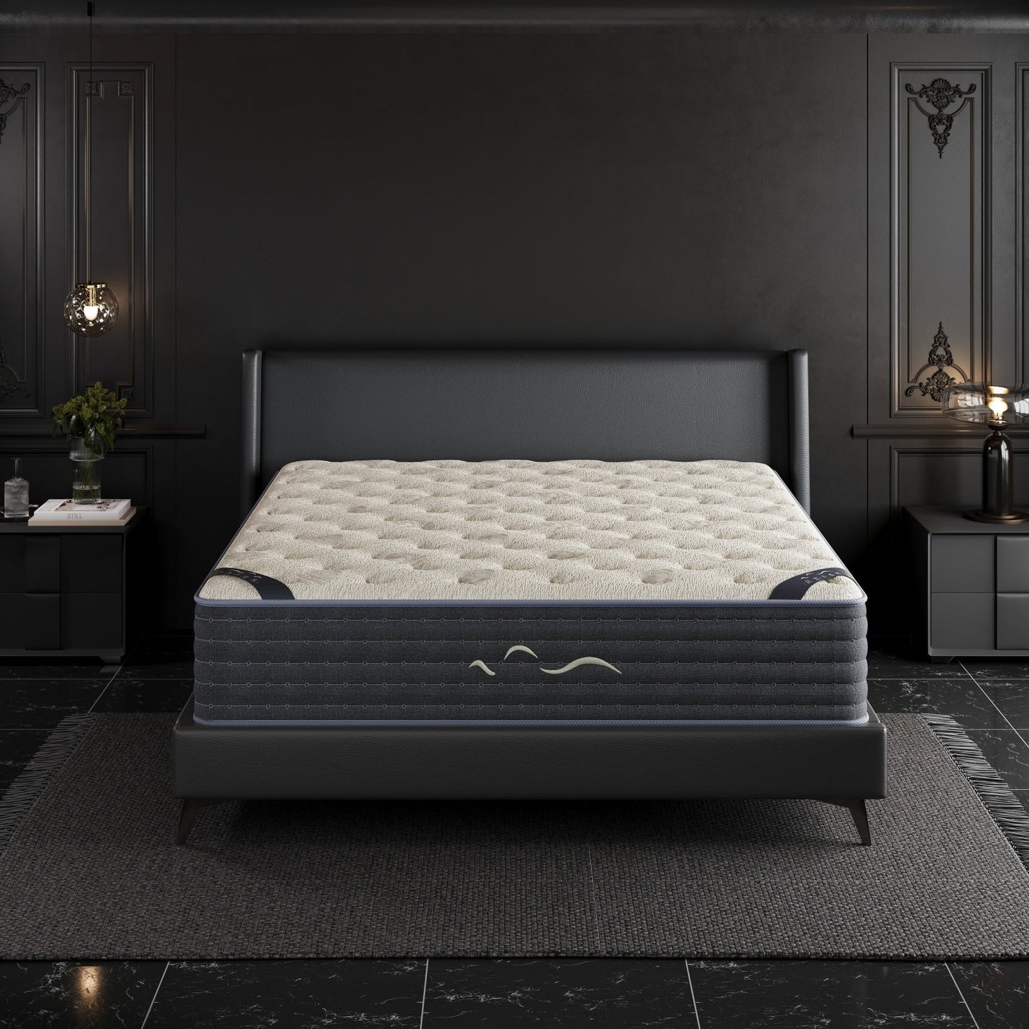 Matelas hybride luxueux double face SweDrea de 35,5 cm (14 po) – Fermeté moyenne à ferme, certifié CertiPUR-US, SGS et OEKO-TEX®.