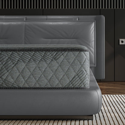 Matelas SweDrea Plush Hybrid en mousse à mémoire de forme 8/12 po. respirant et rafraîchissant, certifié CertiPUR-US, SGS et OEKO-TEX®.