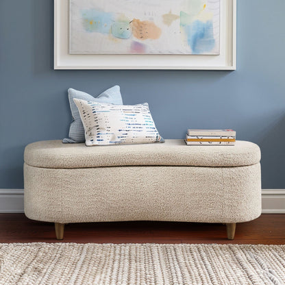 Banc d'appoint de rangement incurvé INK IVY Bailey style boucle