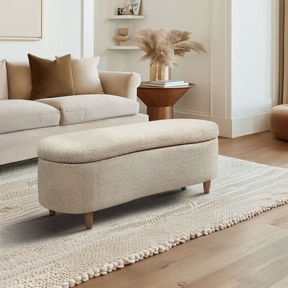 Banc d'appoint de rangement incurvé INK IVY Bailey style boucle