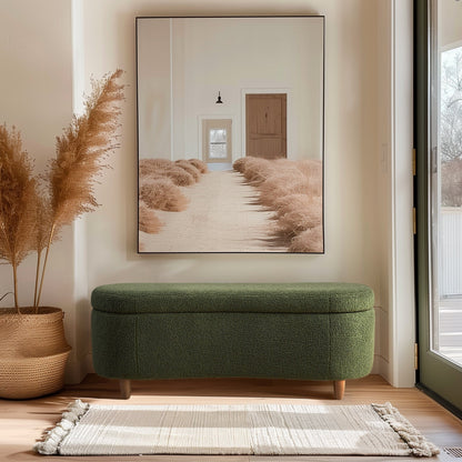 Banc d'appoint de rangement incurvé INK IVY Bailey style boucle