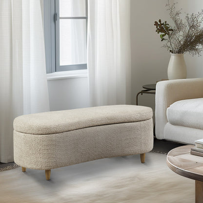 Banc d'appoint de rangement incurvé INK IVY Bailey style boucle