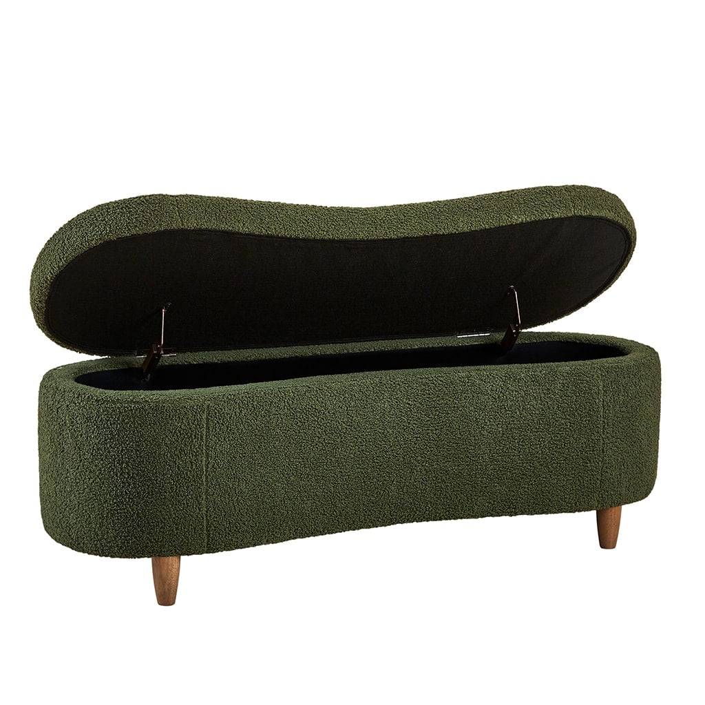 Banc d'appoint de rangement incurvé INK IVY Bailey style boucle