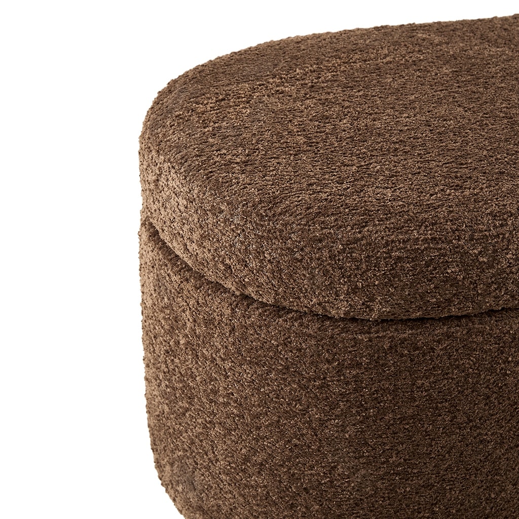 Banc d'appoint de rangement incurvé INK IVY Bailey style boucle