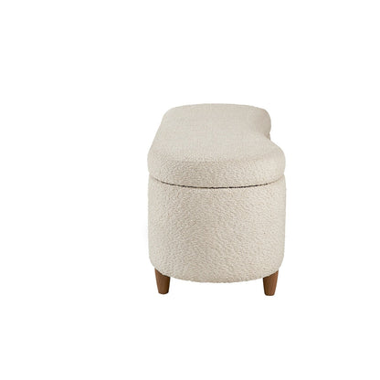 Banc d'appoint de rangement incurvé INK IVY Bailey style boucle