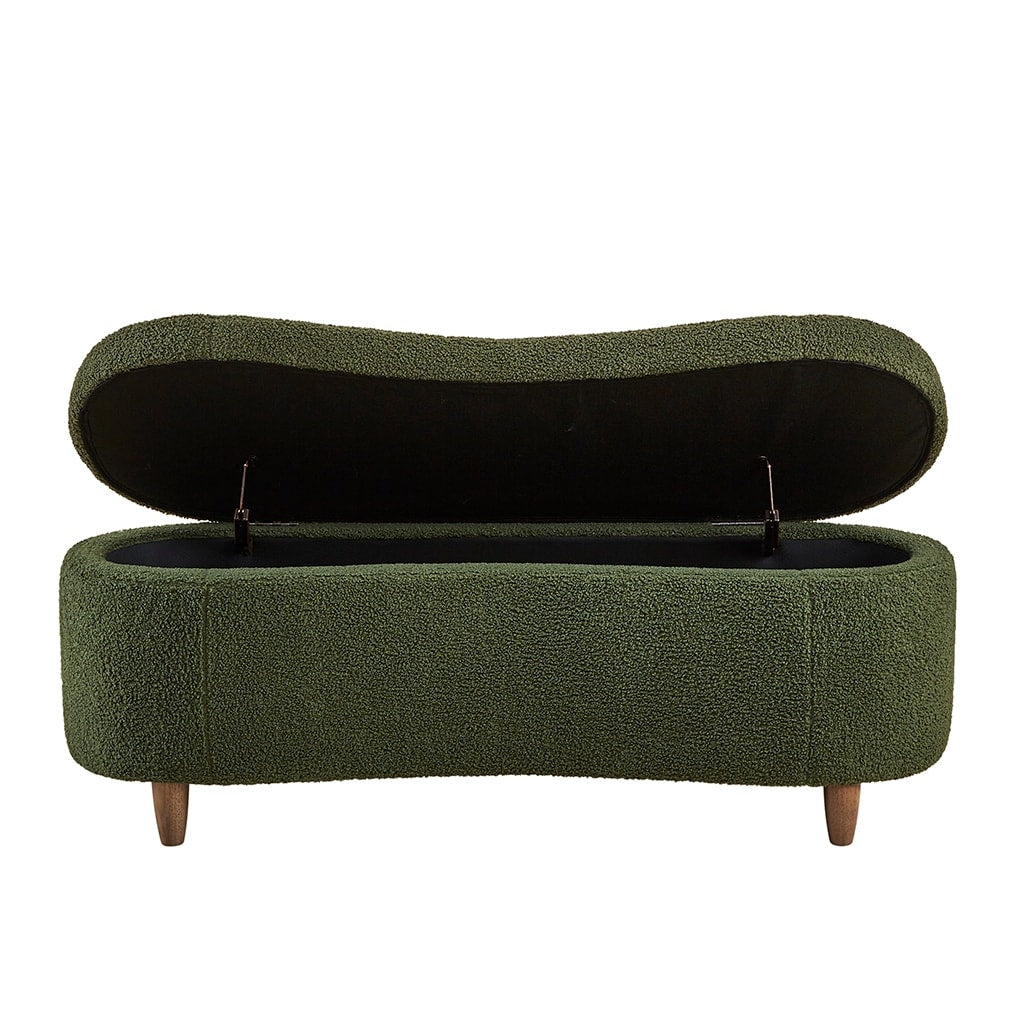Banc d'appoint de rangement incurvé INK IVY Bailey style boucle
