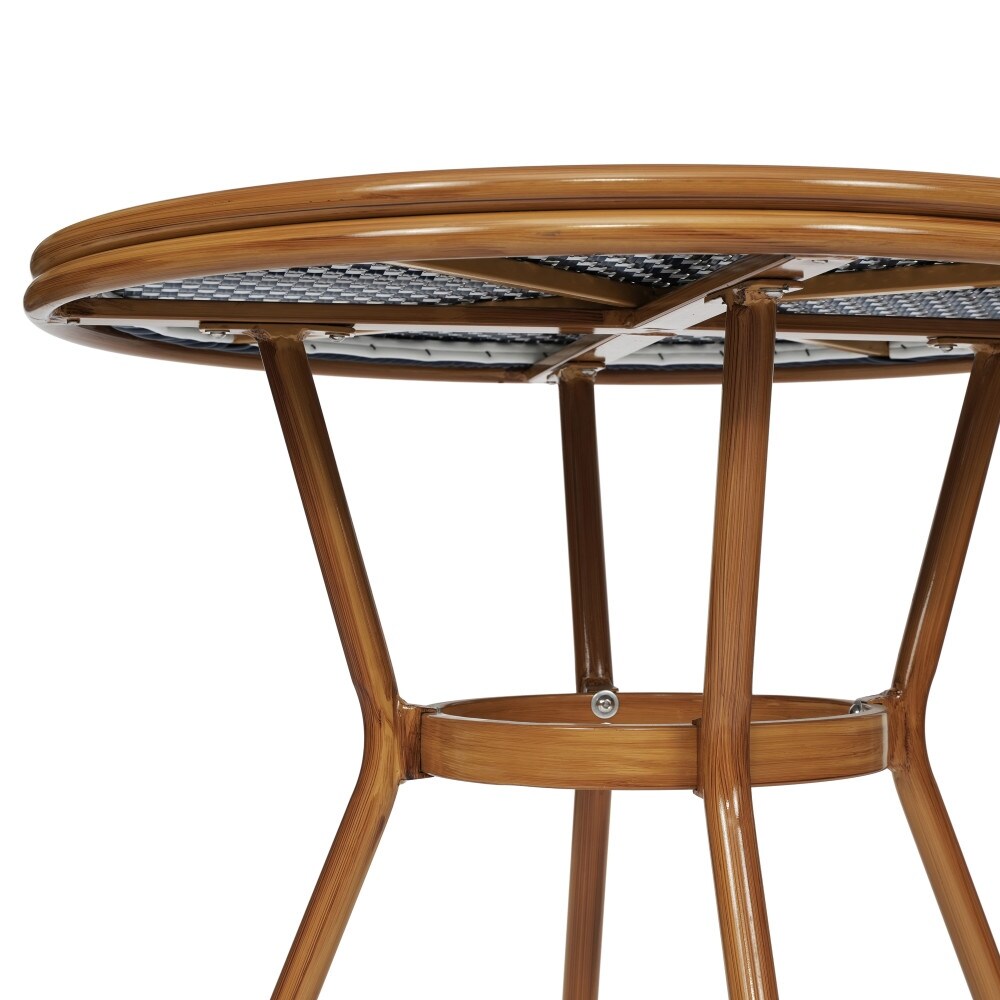 Ensemble bistro commercial intérieur/extérieur avec table et quatre chaises