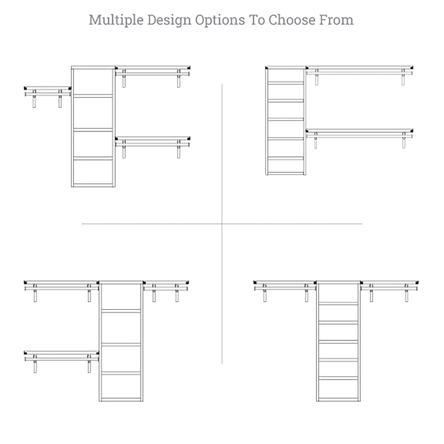 Système de placard John Louis Home en bois massif blanc