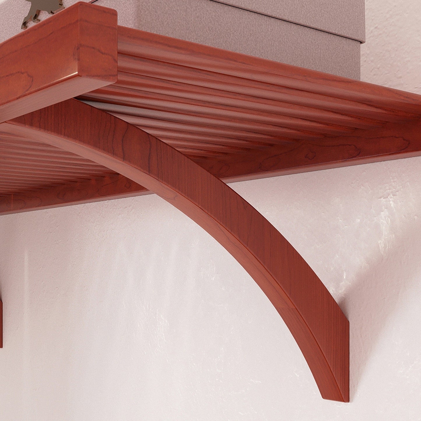 Système de rangement John Louis Home Simplicity en bois massif, couleur acajou rouge