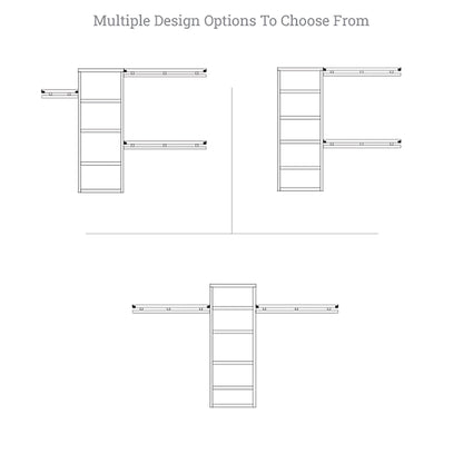 Système de rangement John Louis Home en bois massif, modèle Simplicity, couleur expresso