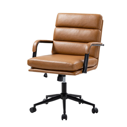 Fauteuil de bureau moderne Joseph en similicuir avec blocage et inclinaison centrale, par HULALA HOME