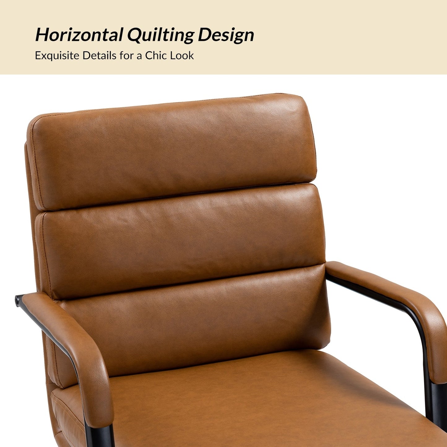 Fauteuil de bureau moderne Joseph en similicuir avec blocage et inclinaison centrale, par HULALA HOME