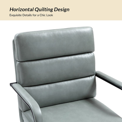 Fauteuil de bureau moderne Joseph en similicuir avec blocage et inclinaison centrale, par HULALA HOME