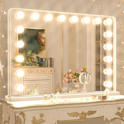 Miroir de maquillage Keonjinn style Hollywood avec 15/18 LED