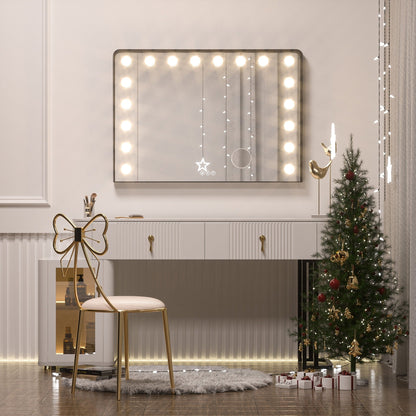 Miroir de maquillage Keonjinn style Hollywood avec 15/18 LED