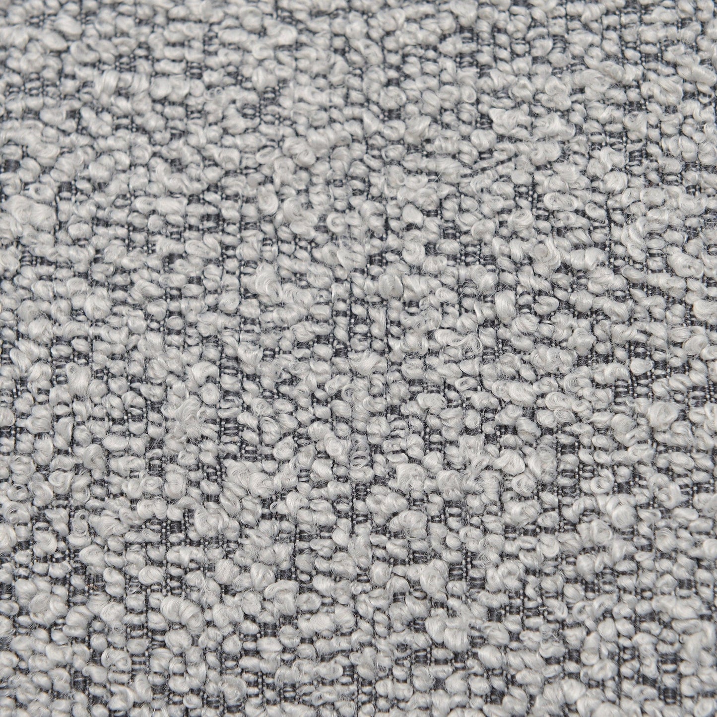 Canapé 2 places KINWELL en tissu bouclé avec coussins