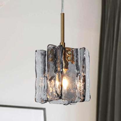 Suspension moderne Kasy à une lumière, luminaires en verre pour îlot de salle à manger