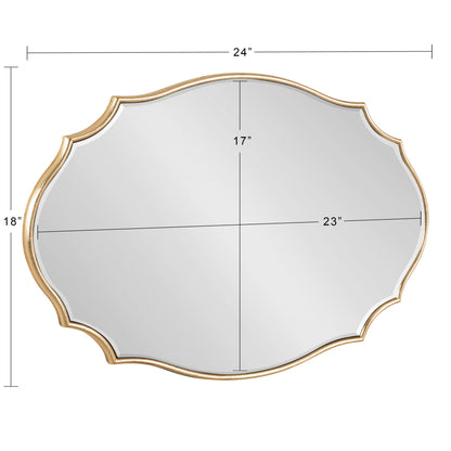 Miroir mural ovale festonné Kate and Laurel Leanna