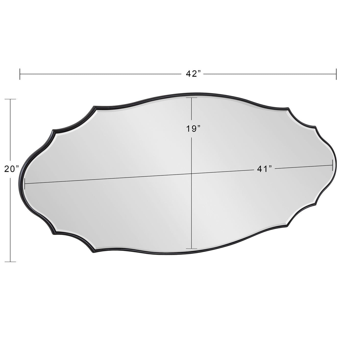 Miroir mural ovale festonné Kate and Laurel Leanna