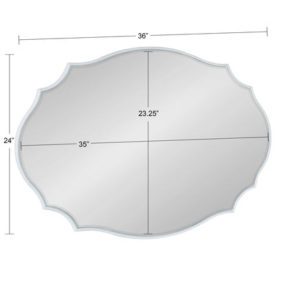 Miroir mural ovale festonné Kate and Laurel Leanna