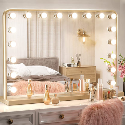 Miroir de maquillage Keonjinn style Hollywood avec 15/18 LED